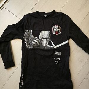 Star Wars Black Long Sleeve Tee with Kylo Ren Graphic